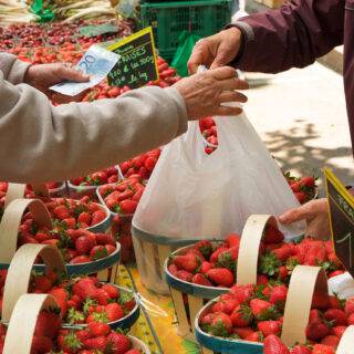 Marché fraises